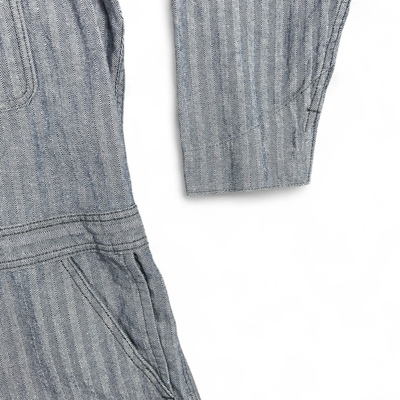 Vintage Wrangler Coveralls Mens 46R Blue Big Ben Twill Herringbone Carpenter USA - Picture 8 of 15